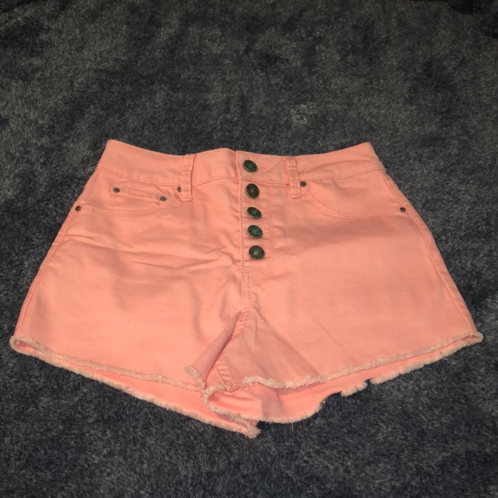 Pink New York Rewash Brand Shorts